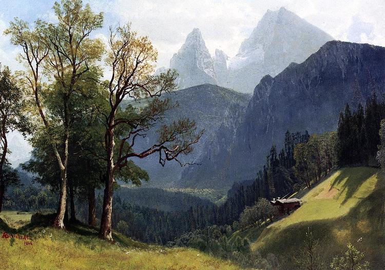 Albert Bierstadt Oil Painting Tyrolean Landscape